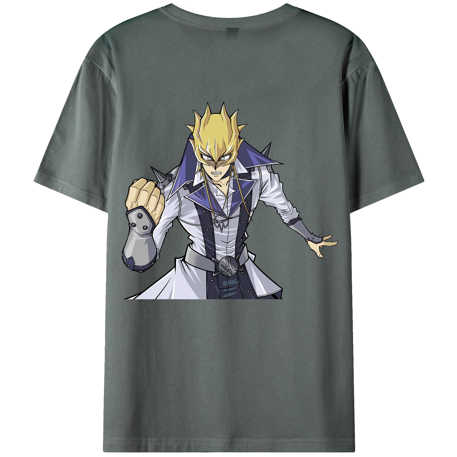 （画像用） 遊☆戯☆王 Yu-Gi-Oh! 綿100％ メンズ半袖Tシャツ（バックプリント） 通気性